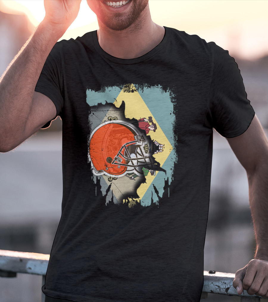 Delaware Meets Browns Helmet Collaboration T-Shirt