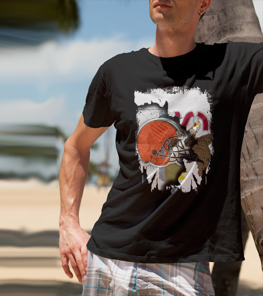 Together Illinois Integrity With Browns Helmet Eagle T-Shirt