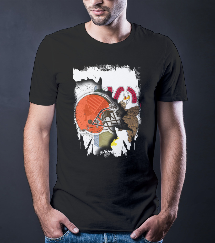 Together Illinois Integrity With Browns Helmet Eagle T-Shirt