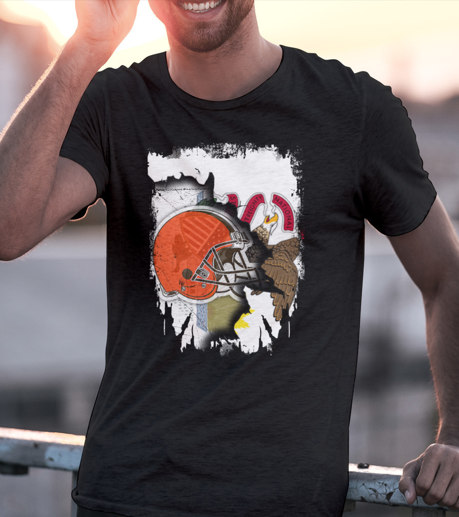 Together Illinois Integrity With Browns Helmet Eagle T-Shirt