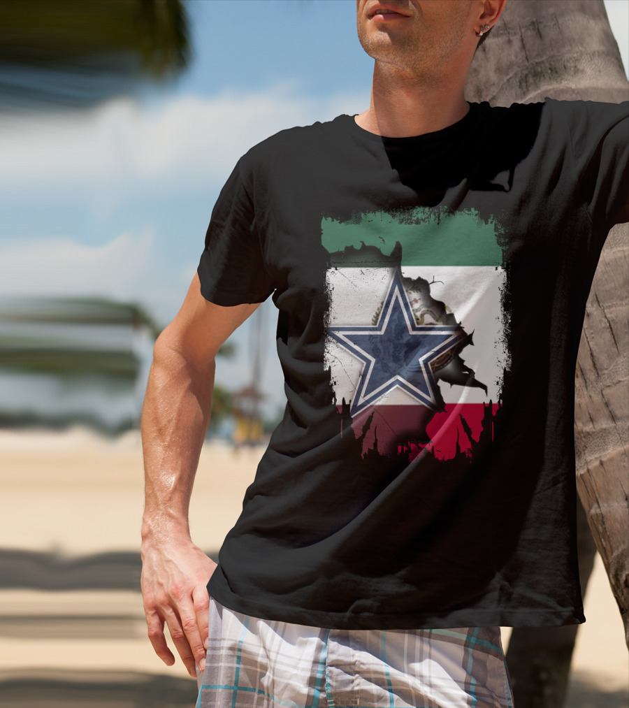 Together Mexico Dallas Cowboys Flag Star T-Shirt