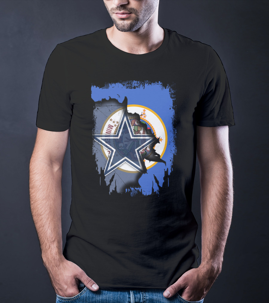Minnesota State Together With Dallas Cowboys Star T-Shirt