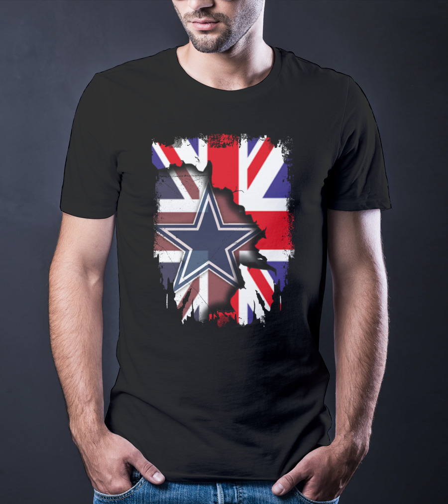 United Kingdom Dallas Cowboys Union Jack Star Combination T-Shirt