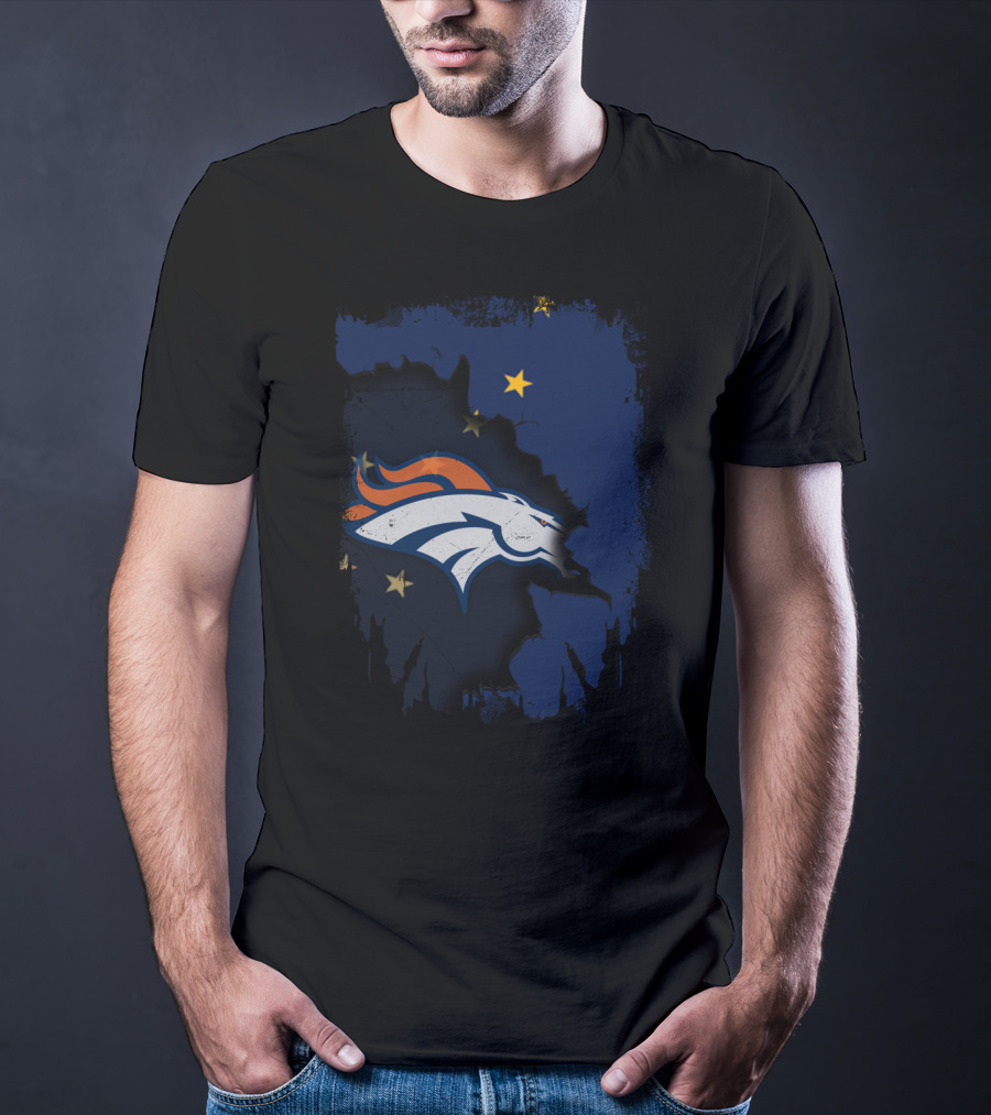Together Alaska With Denver Broncos And Northern Stars T-Shirt