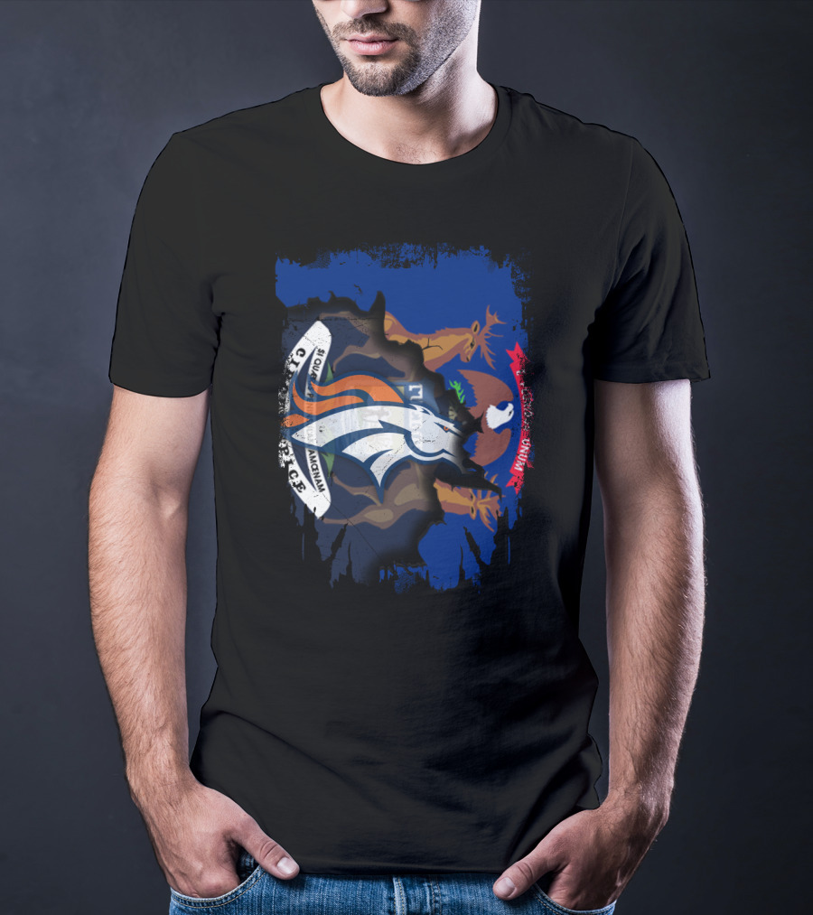 Together Michigan Blend With Broncos And State Pride T-Shirt