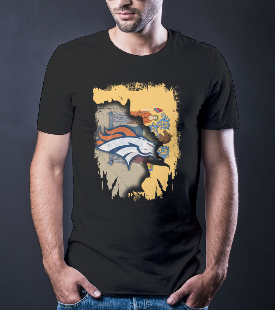 New Jersey And Broncos United Emblem T-Shirt