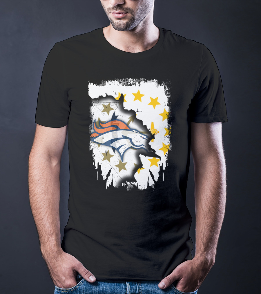 Together Rhode Island Broncos Stars Map T-Shirt