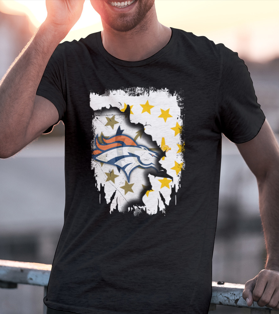 Together Rhode Island Broncos Stars Map T-Shirt