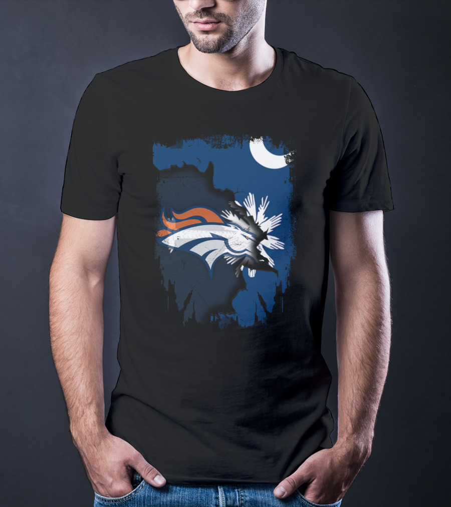 Together With Broncos In South Carolina Palmetto And Crescent T-Shirt