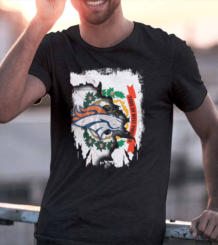 State Of West Virginia Broncos Logo Together T-Shirt