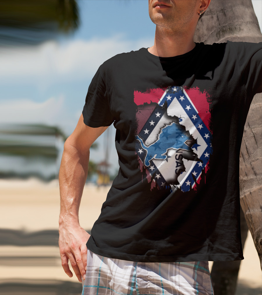 Arkansas Flag With Lions And Stars Iconic T-Shirt