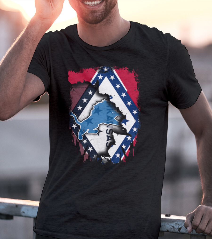 Arkansas Flag With Lions And Stars Iconic T-Shirt