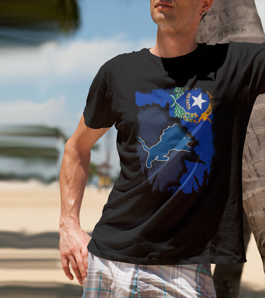 Together Nevada Detroit Lions Nevada State Pride T-Shirt