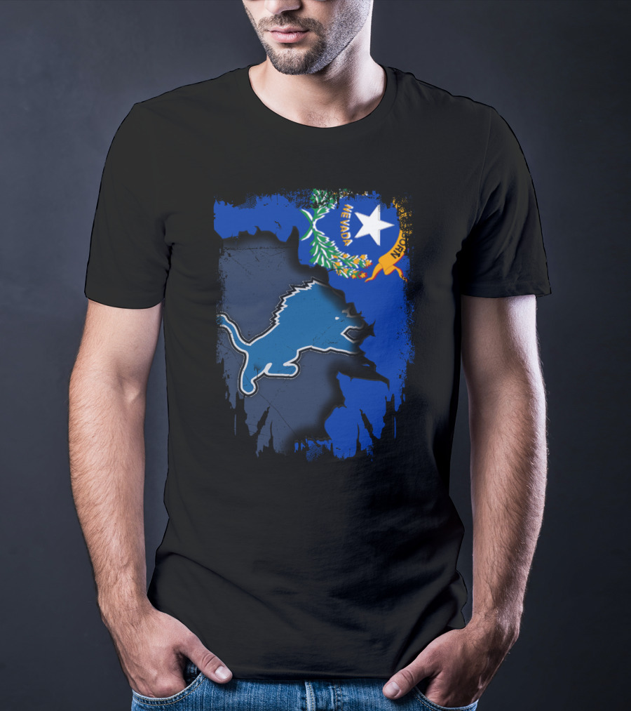 Together Nevada Detroit Lions Nevada State Pride T-Shirt