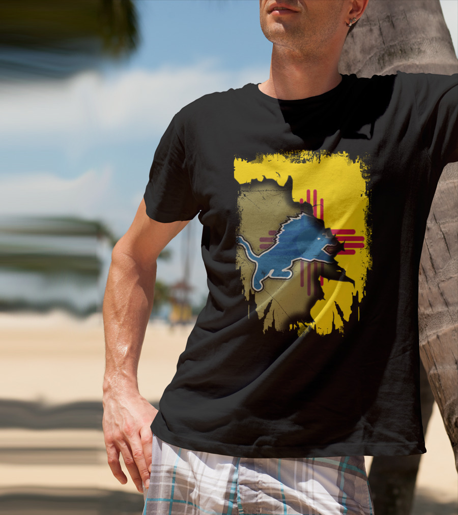 Together New Mexico Zia Symbol With Detroit Lions T-Shirt
