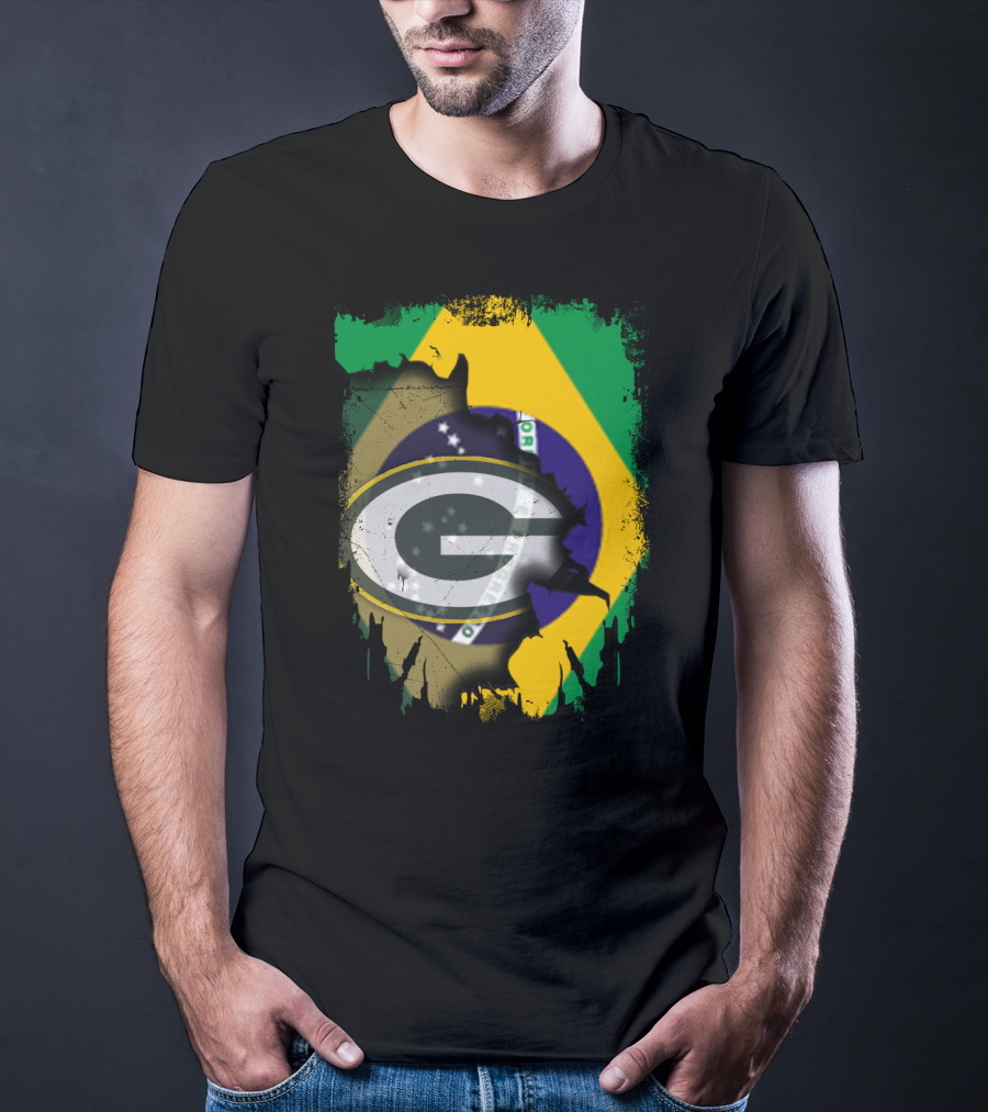 Brazilian Pride Meets Packers Loyalty Fusion T-Shirt