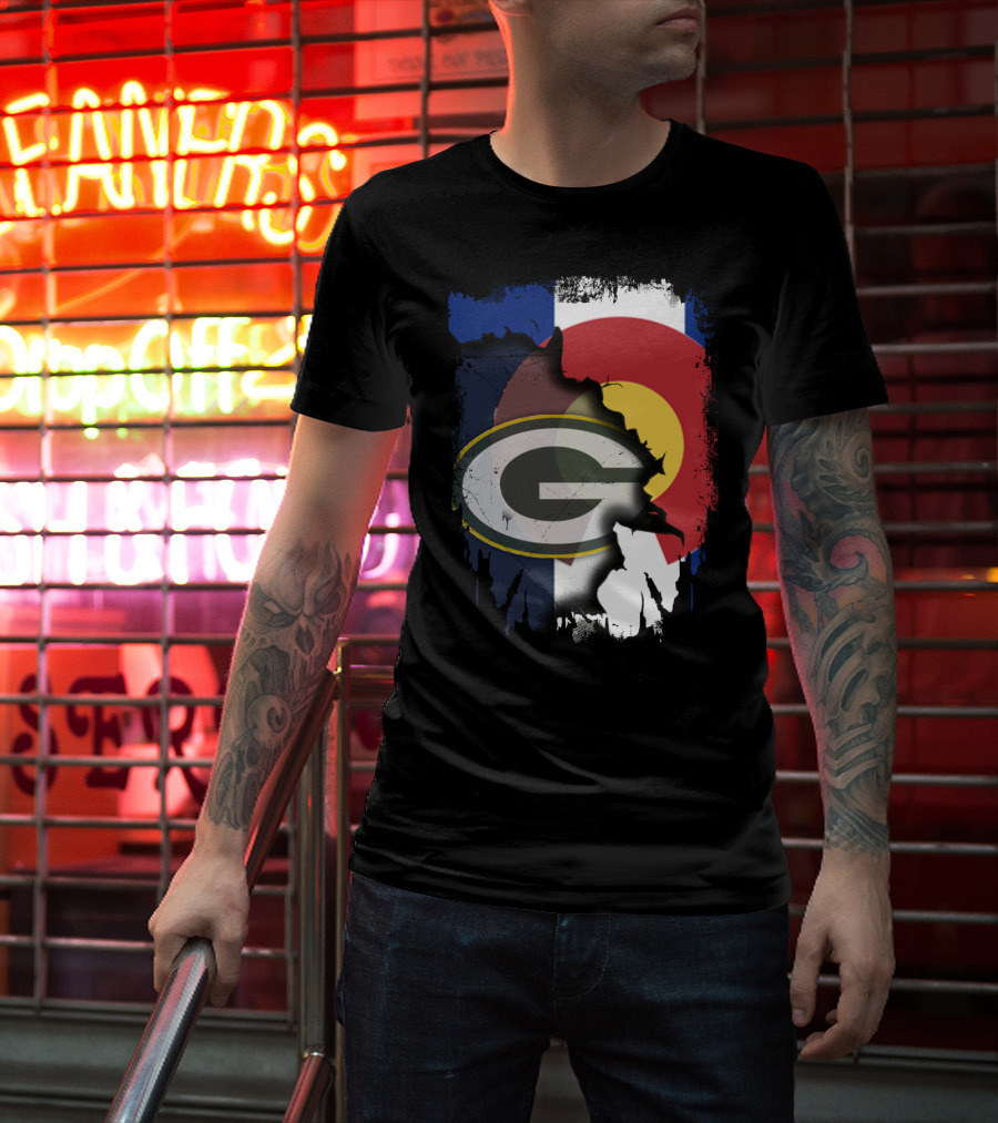 Packers And Colorado Flag Collaboration T-Shirt