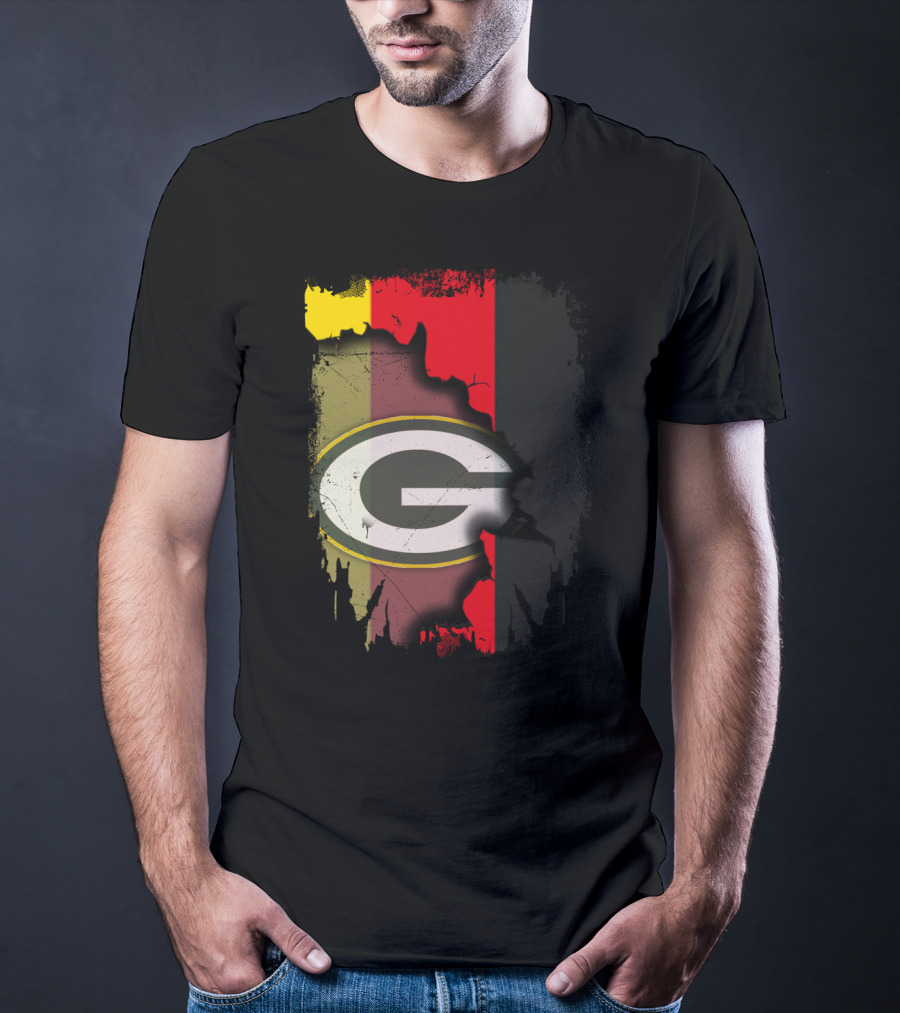 Germany And Packers United Flag Fusion T-Shirt