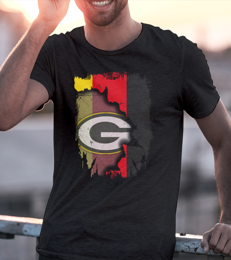 Germany And Packers United Flag Fusion T-Shirt