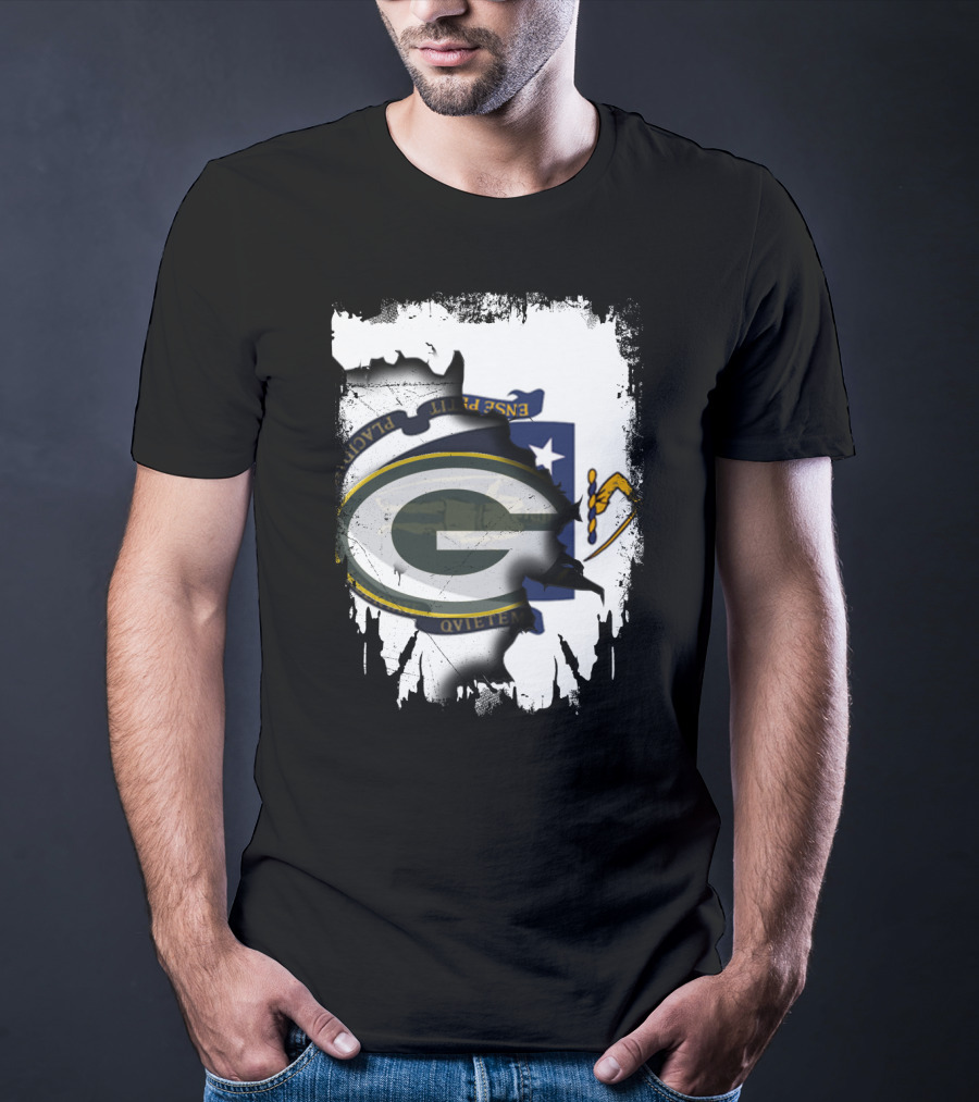 Massachusetts Pride With Packers Logo Integration T-Shirt