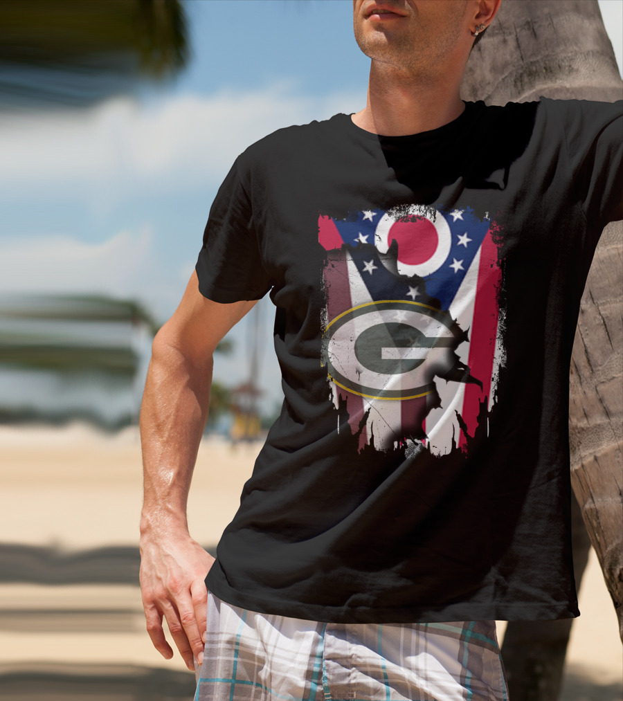 Together Ohio Flag With Green Bay Packers T-Shirt