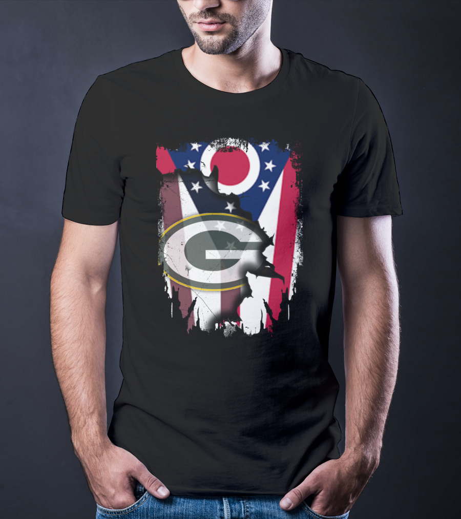 Together Ohio Flag With Green Bay Packers T-Shirt