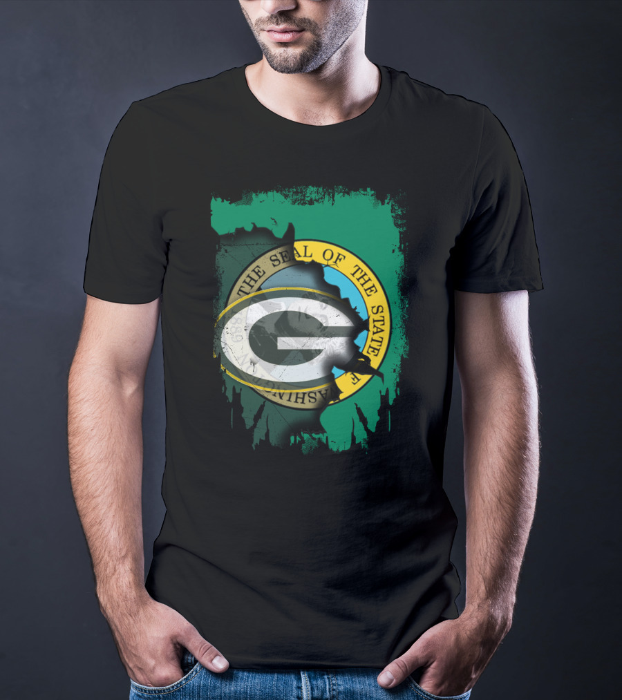 Together Washington State Seal With Packers T-Shirt