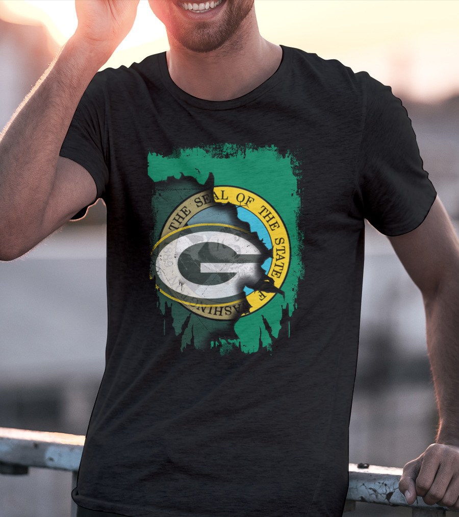 Together Washington State Seal With Packers T-Shirt