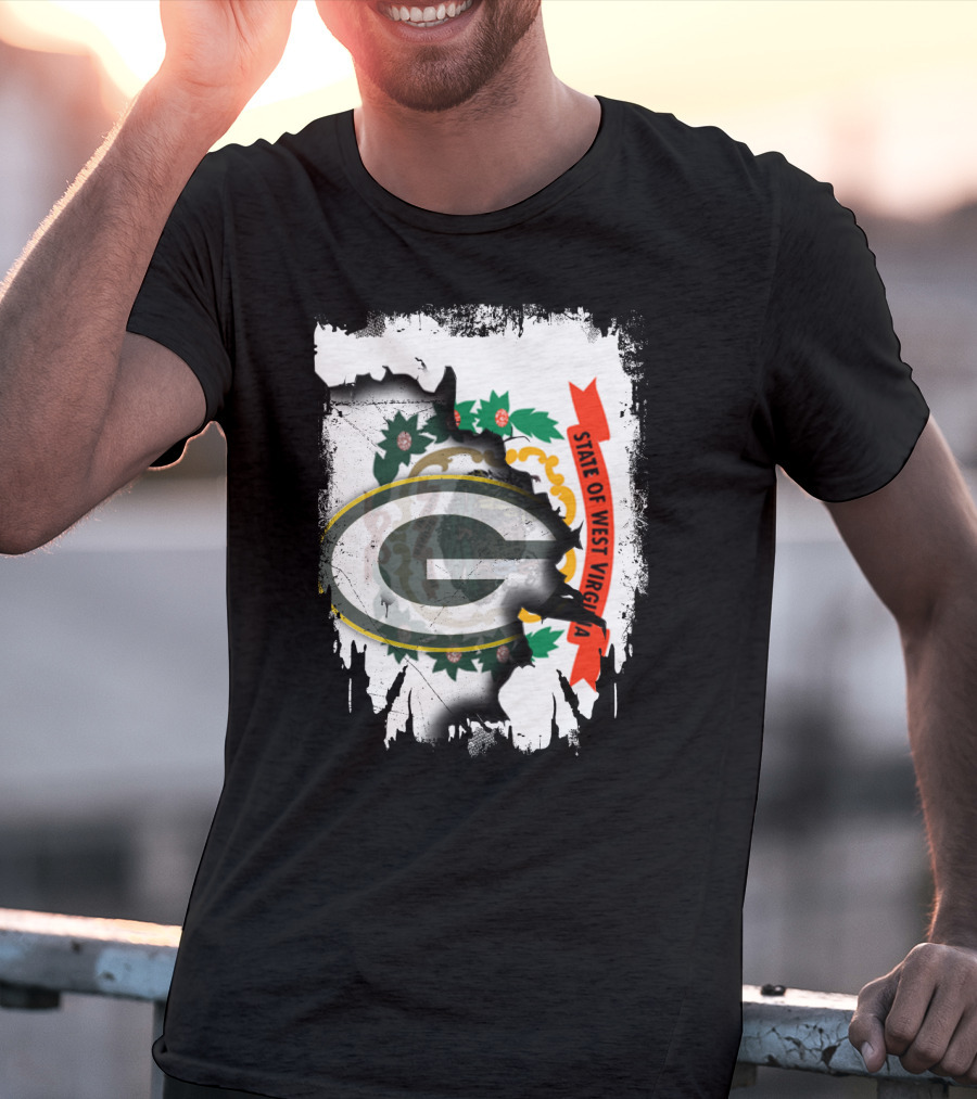 State Of West Virginia Packers Logo Collaboration T-Shirt