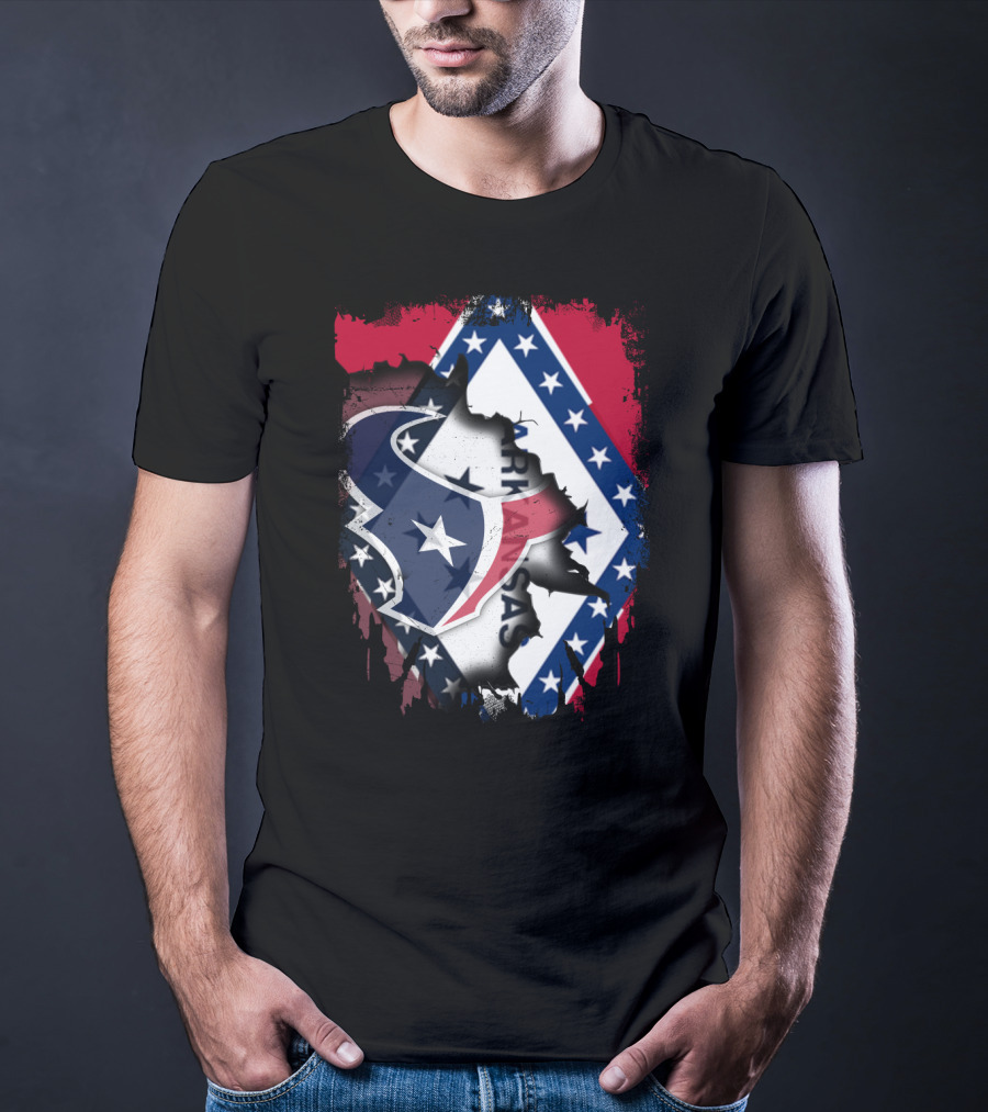 Arkansas And Texans Unity Flag T-Shirt