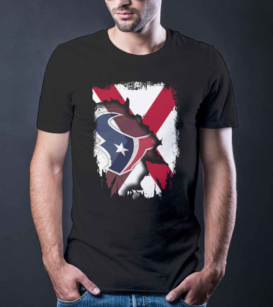 Houston Texans Alabama State Flag Unity T-Shirt