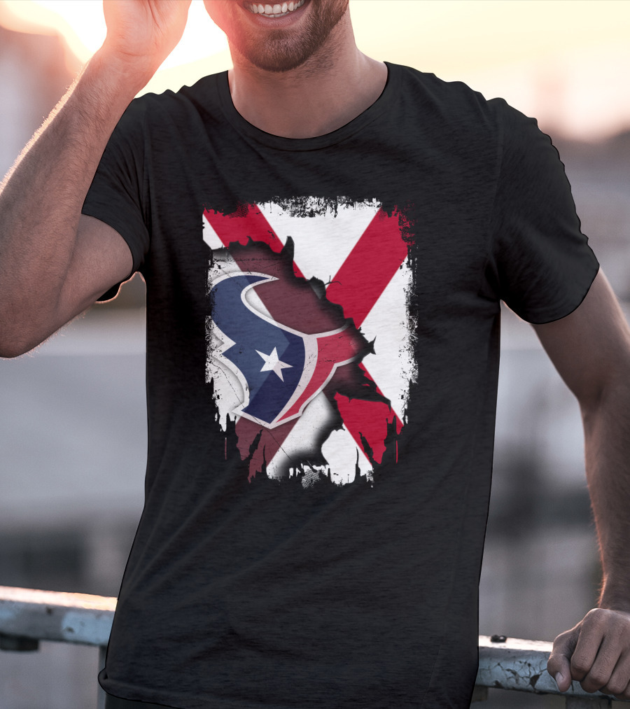 Houston Texans Alabama State Flag Unity T-Shirt