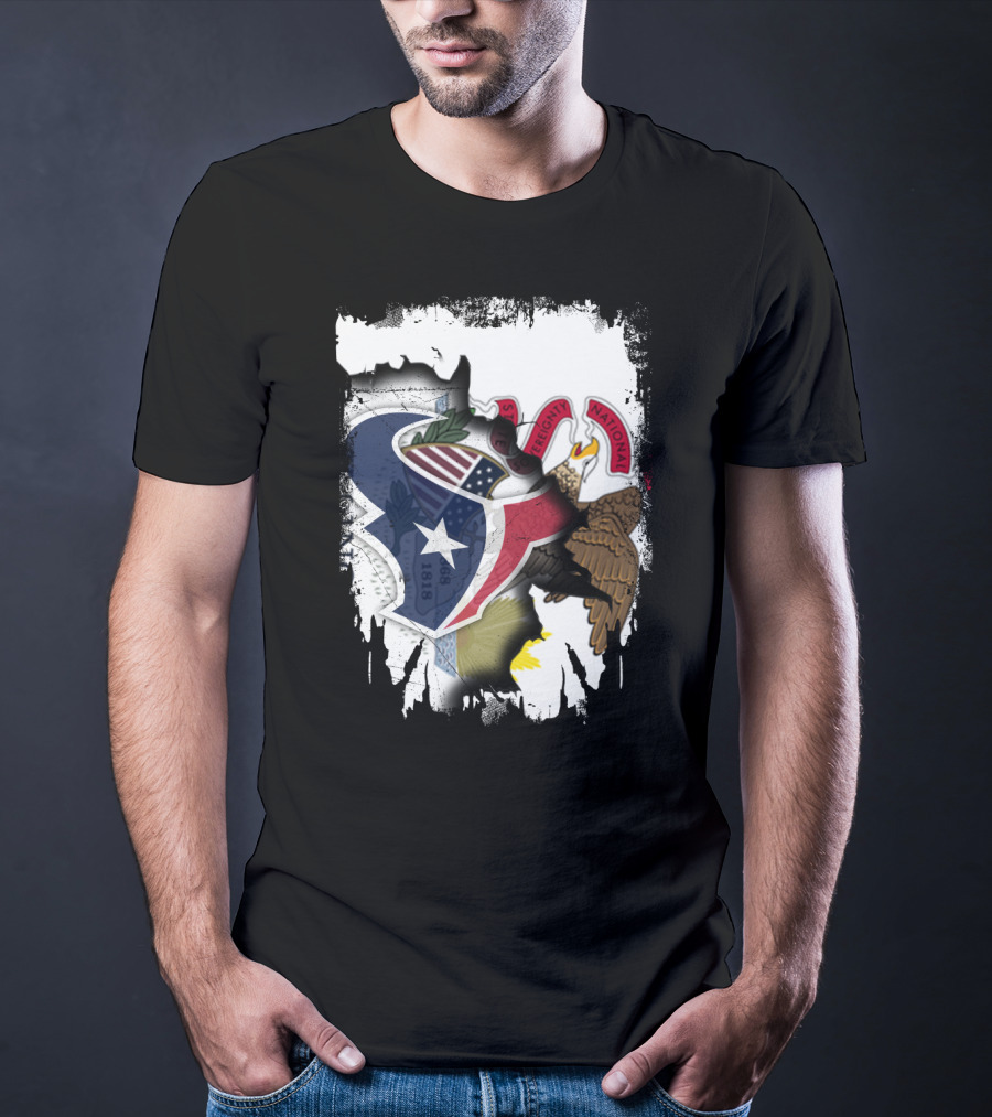 Together Illinois Texas Unity Emblem T-Shirt
