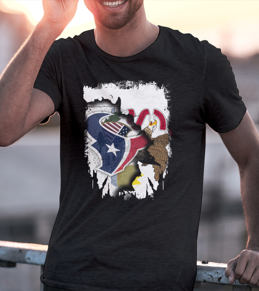 Together Illinois Texas Unity Emblem T-Shirt