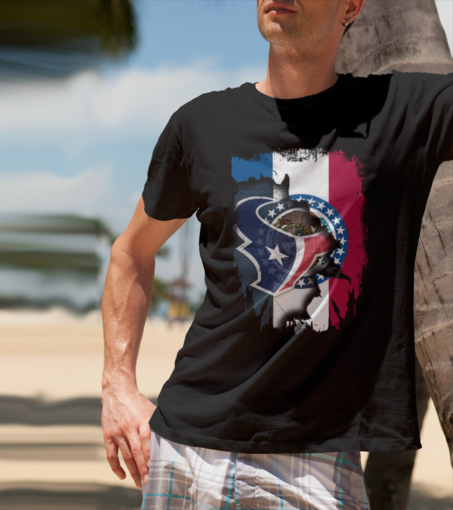 Missouri And Texans United With State Symbols T-Shirt