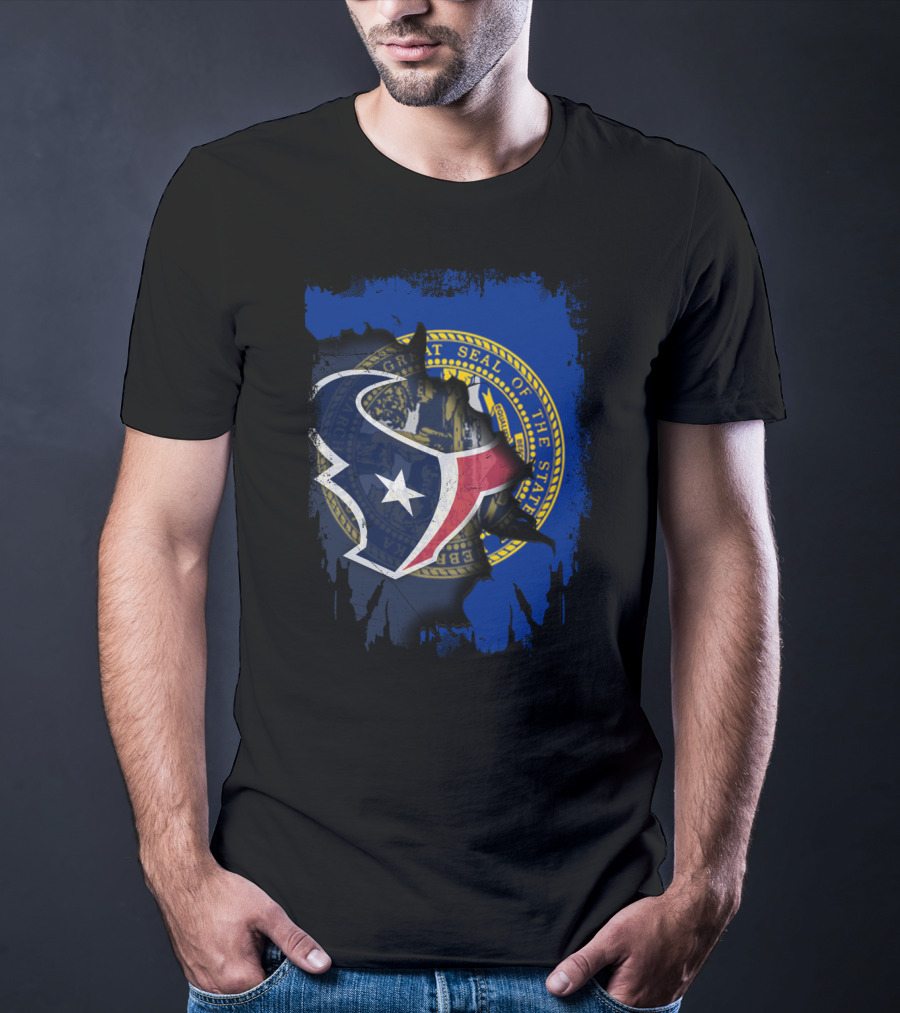 Texas And Nebraska United Emblem Fusion T-Shirt