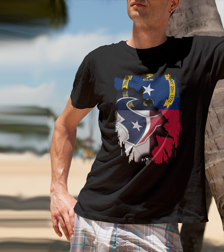 North Carolina And Texans Symbolic Unity With State And Sports T-Shirt