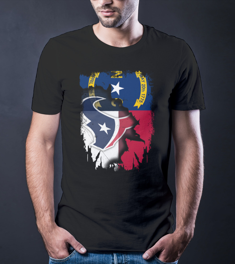 North Carolina And Texans Symbolic Unity With State And Sports T-Shirt