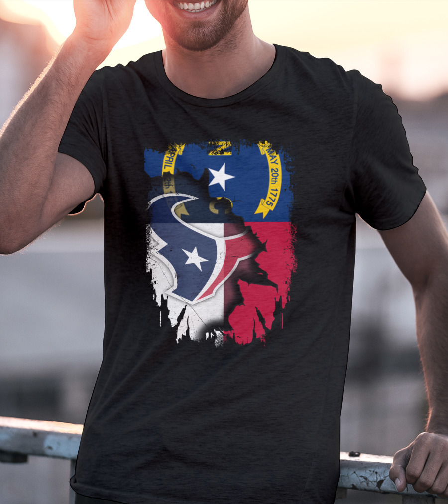 North Carolina And Texans Symbolic Unity With State And Sports T-Shirt