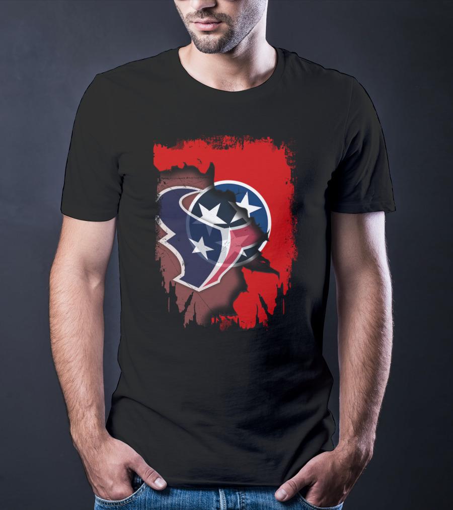 Together Tennessee Texans Logo Fusion T-Shirt