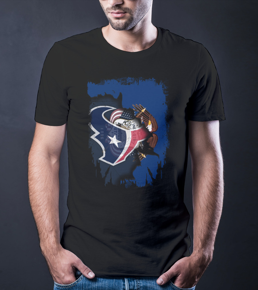 Together Utah Texans Patriotic Eagle Fusion T-Shirt