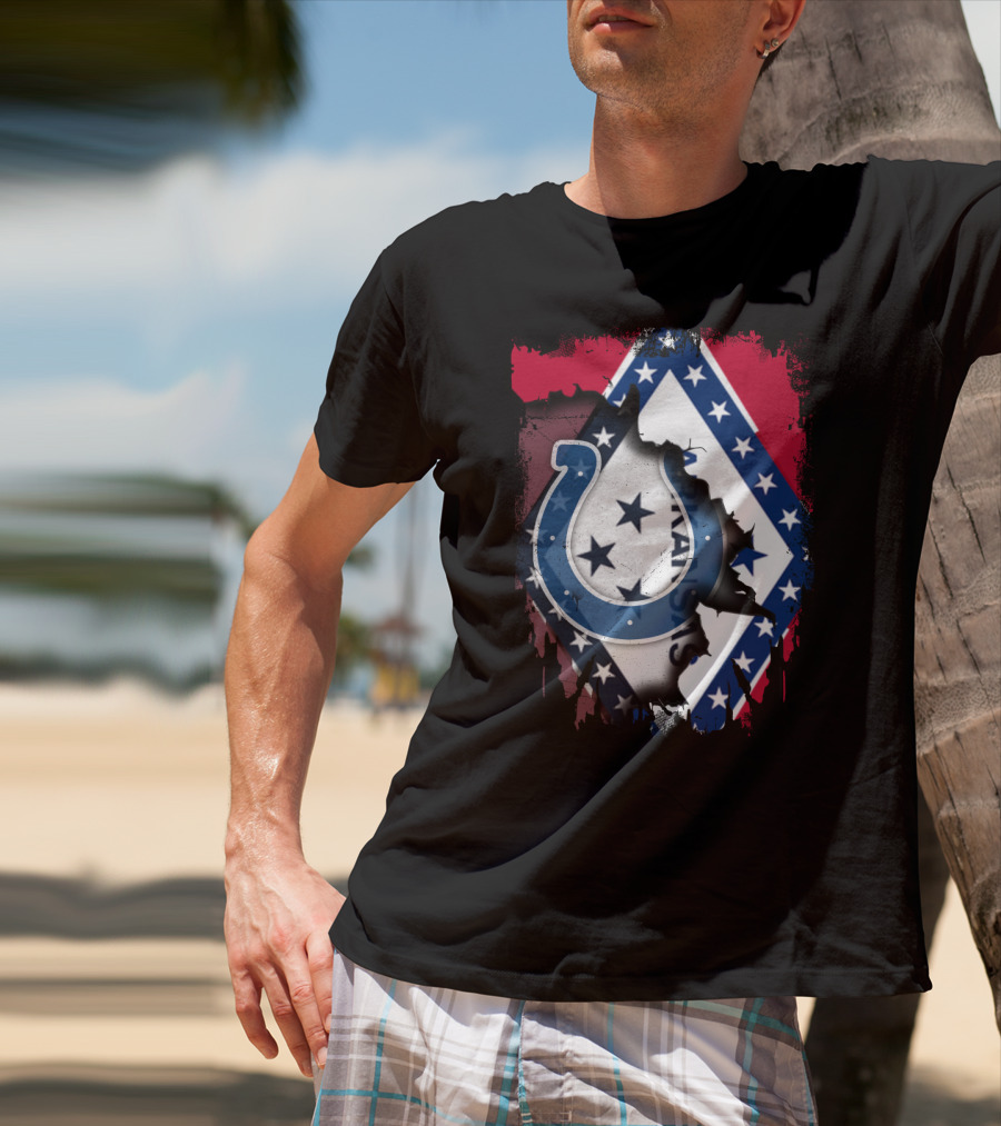 Together Arkansas Flag With Colts Horseshoe T-Shirt