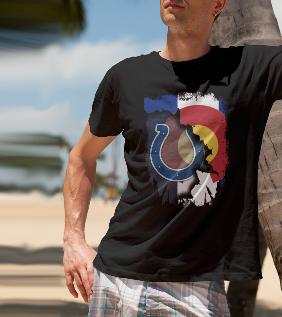 Together Colorado Colts Symbol With Colorado Flag Elements T-Shirt