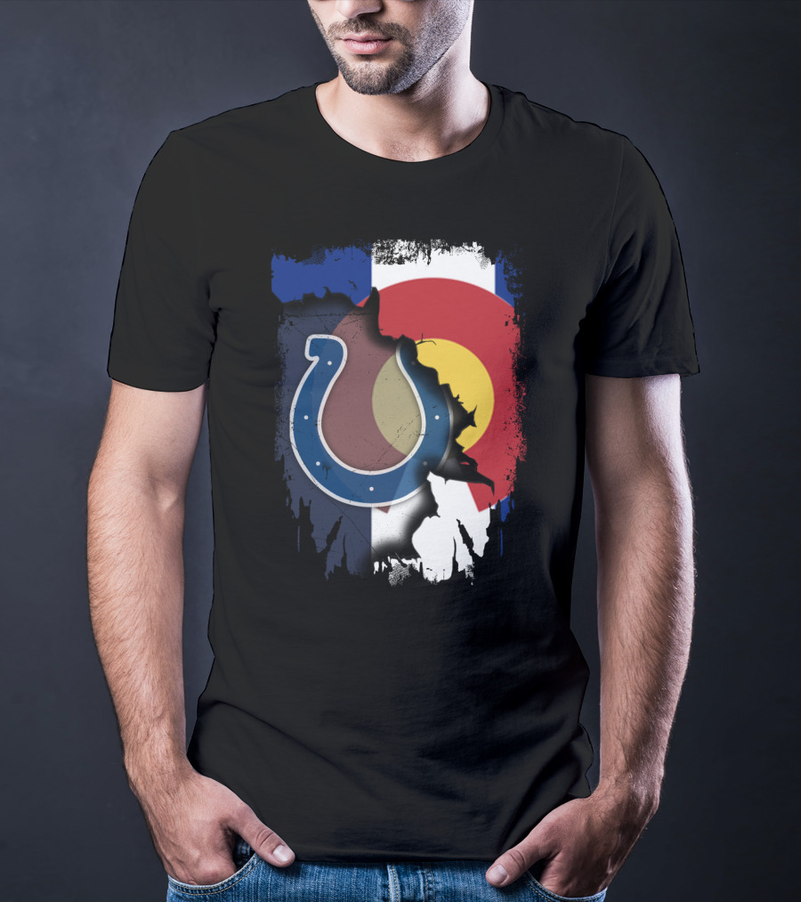 Together Colorado Colts Symbol With Colorado Flag Elements T-Shirt