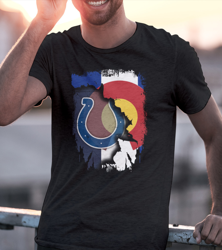 Together Colorado Colts Symbol With Colorado Flag Elements T-Shirt
