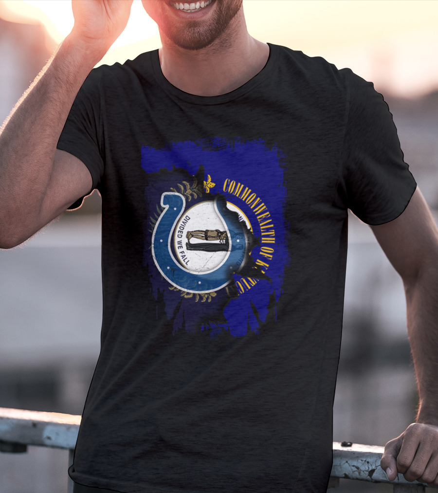 Commonwealth Of Kentucky United With Colts Divided We Fall T-Shirt