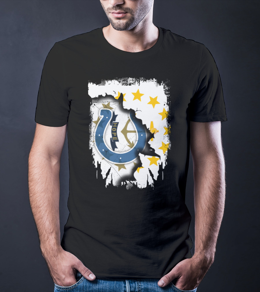 Rhode Island Together With Colts Hope Flag T-Shirt