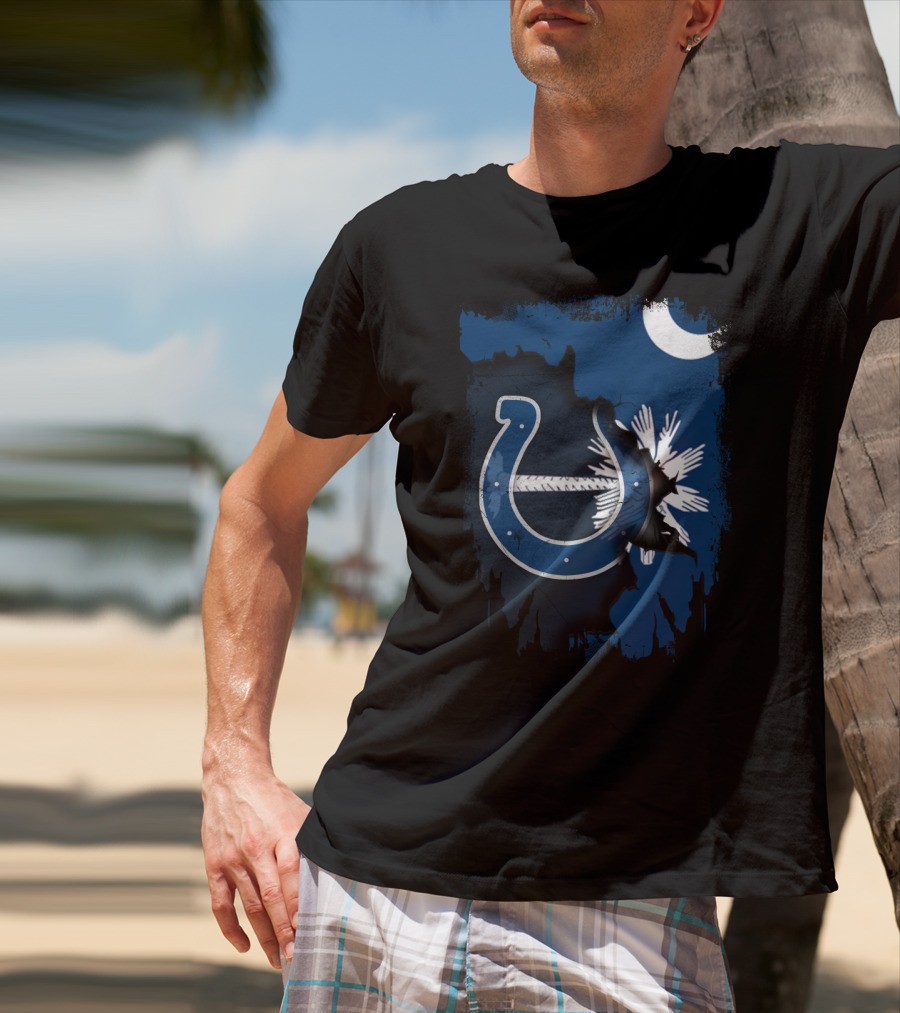 Together South Carolina Colts Palmetto Crescent Flag T-Shirt