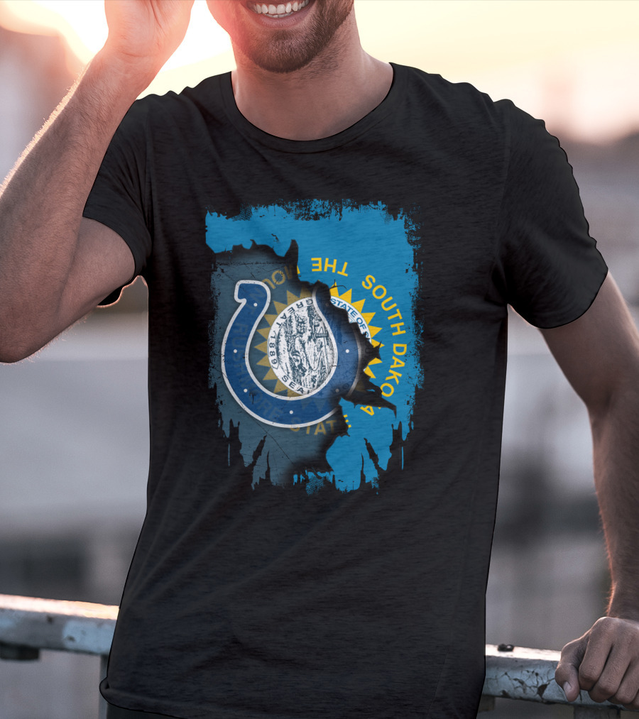 South Dakota Colts State Seal Through Horseshoe T-Shirt