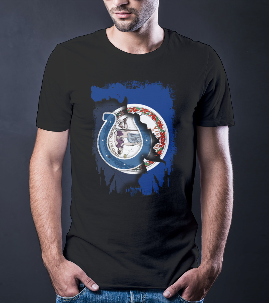 Together Virginia With Indianapolis Colts Seal Blend T-Shirt